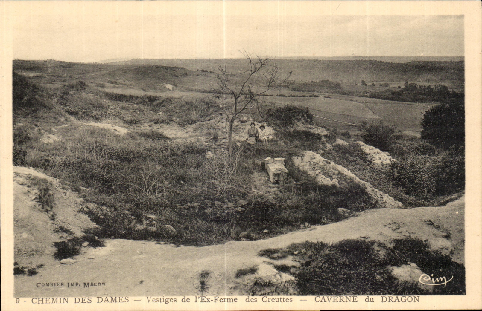 Chemin des Dames — Vestiges de l'Ex-Ferme des Creuttes — Caverne du Dragon — Combier Imp. Macon