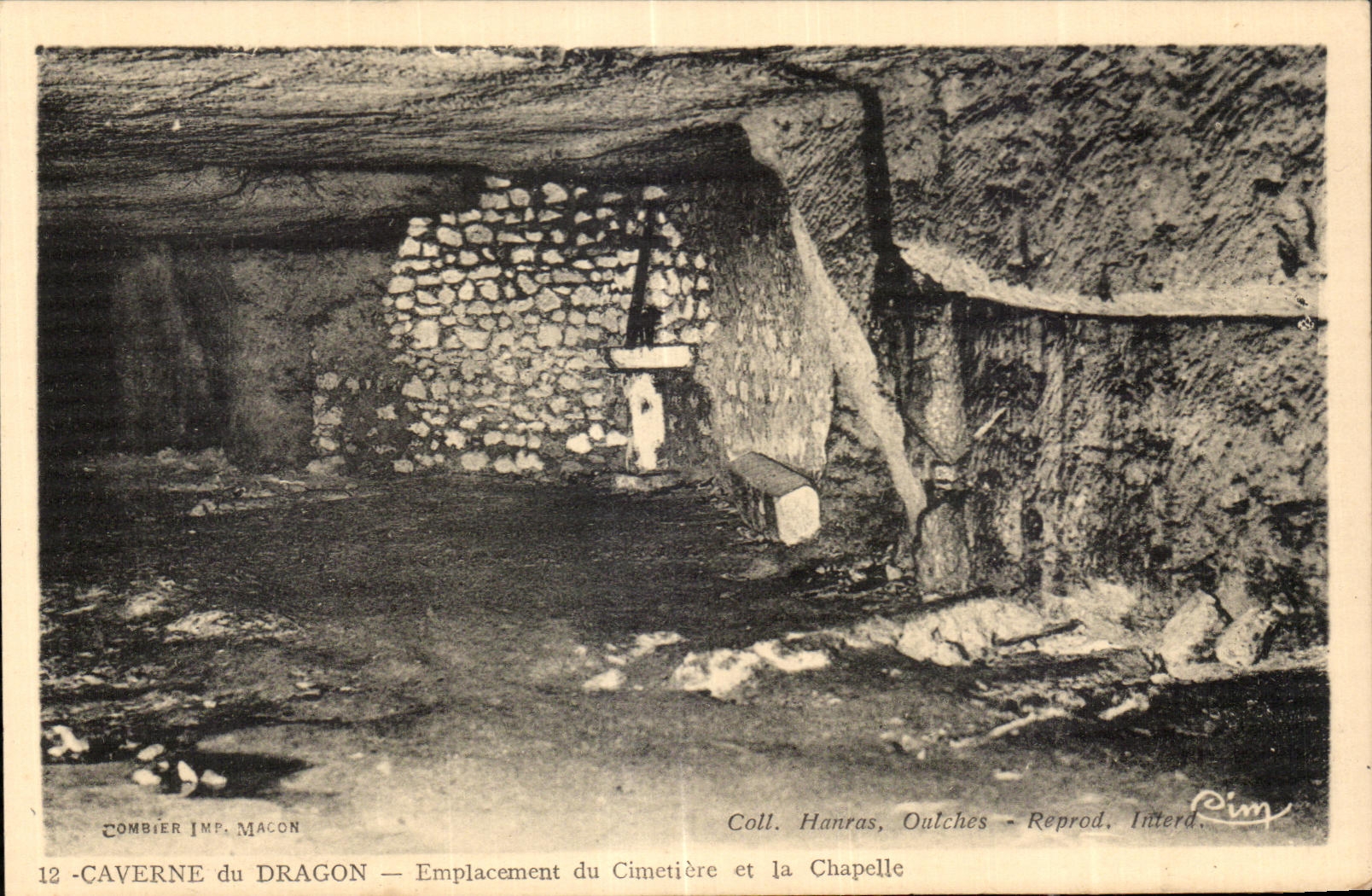Caverne du Dragon — Emplacement du Cimetière et la Chapelle — Combier Imp. Macon