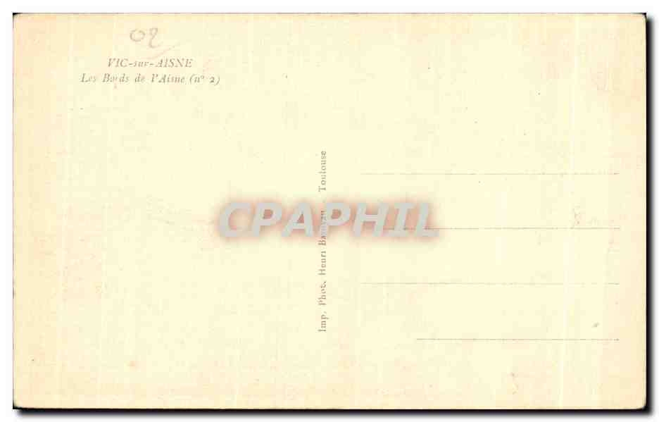 CPA Vic sur Aisne Les Bords de l Aisne — Back