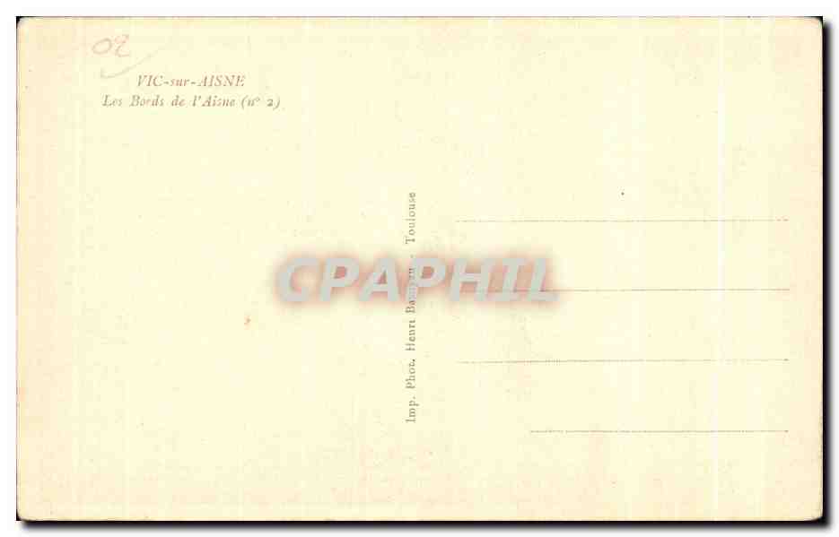 CPA Vic sur Aisne Les Bords de l Aisne — Back