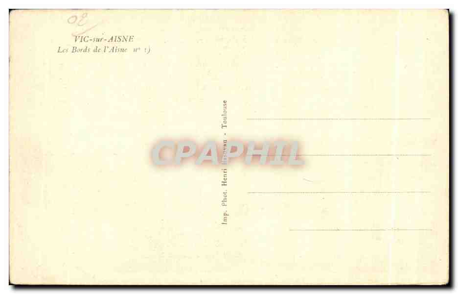 CPA Vic sur Aisne Les Bords de l Aisne — Back