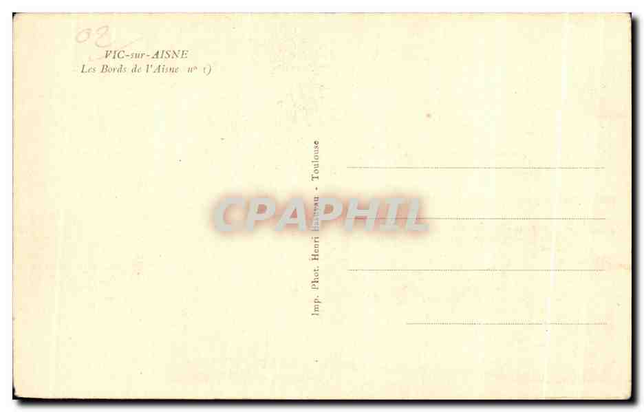 CPA Vic sur Aisne Les Bords de l Aisne — Back