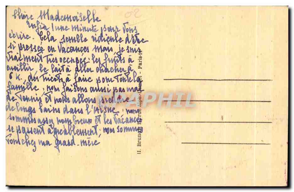 CPA Vic sur Aisne Le Donjon — Back