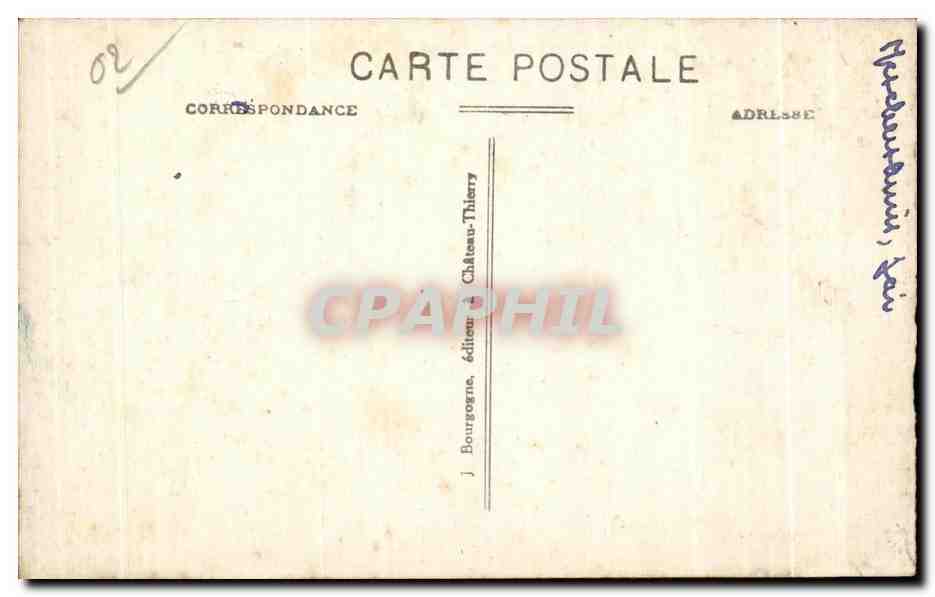 CPA Soissons Aisne Bords de l Aisne Peniches — Rückseite