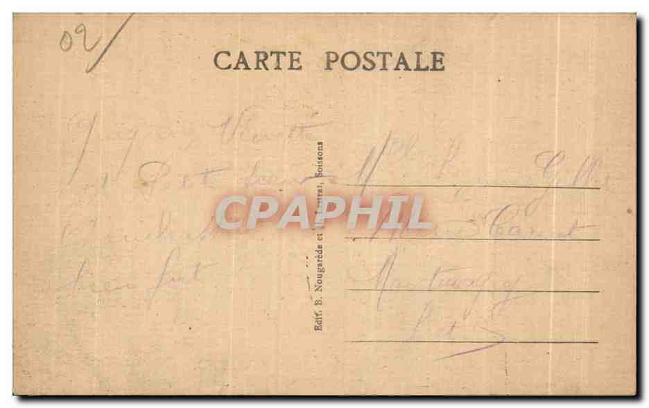 Souvenir de Soissons — éditeur B. Nougardde et Cie, Soissons — Verso