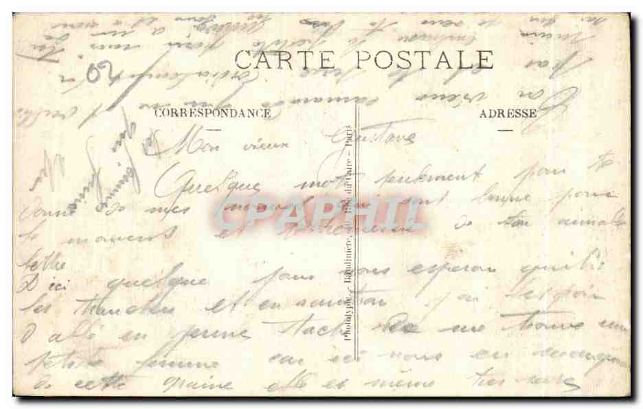Maison détruite à Soissons — Guerre 1914-16 — Phot. Express, Paris — Verso