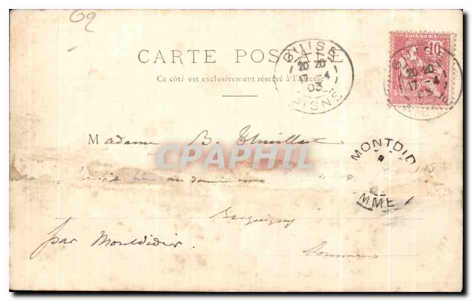 Retour de la Manœuvre — Ferme à Buisson — Raymond, phot. éditeur, Sissone — Reverso