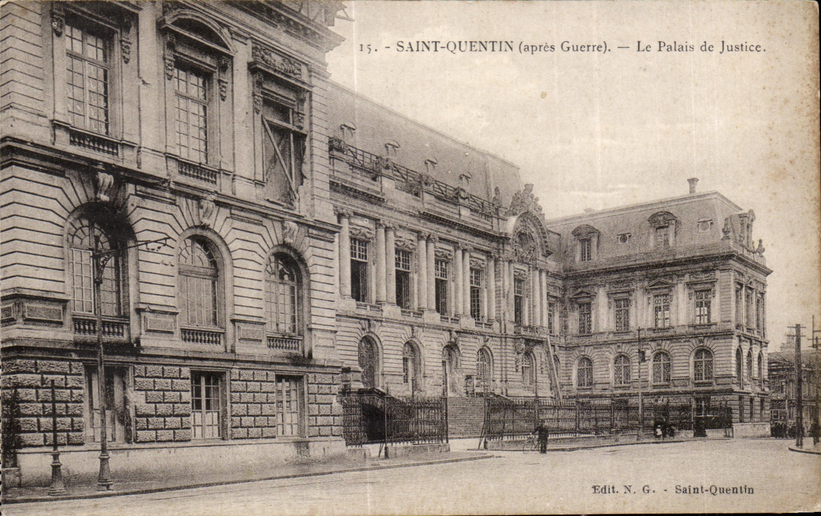 CPA Saint Quentin Apres Guerre le Palais de Justice