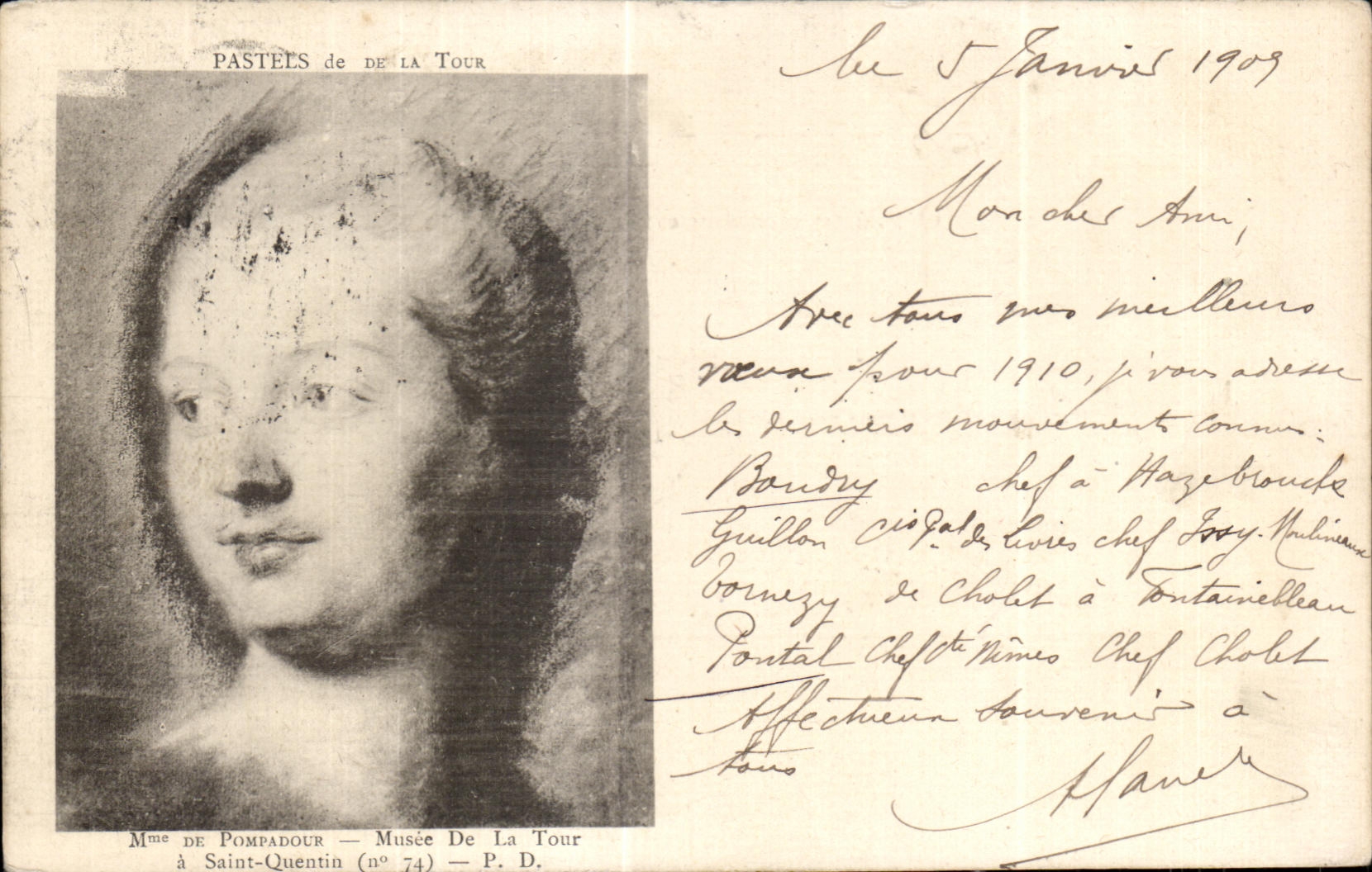 CPA Pastels de la Tour Mme de pompadour Musee de la Tour a Saint Quentin 