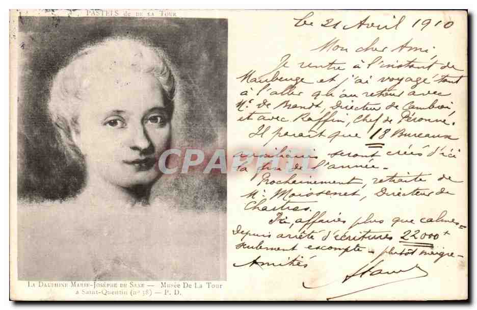 CPA Musee de la Tour St Quentin La DAuphine Marie Josephe de Saxe 
