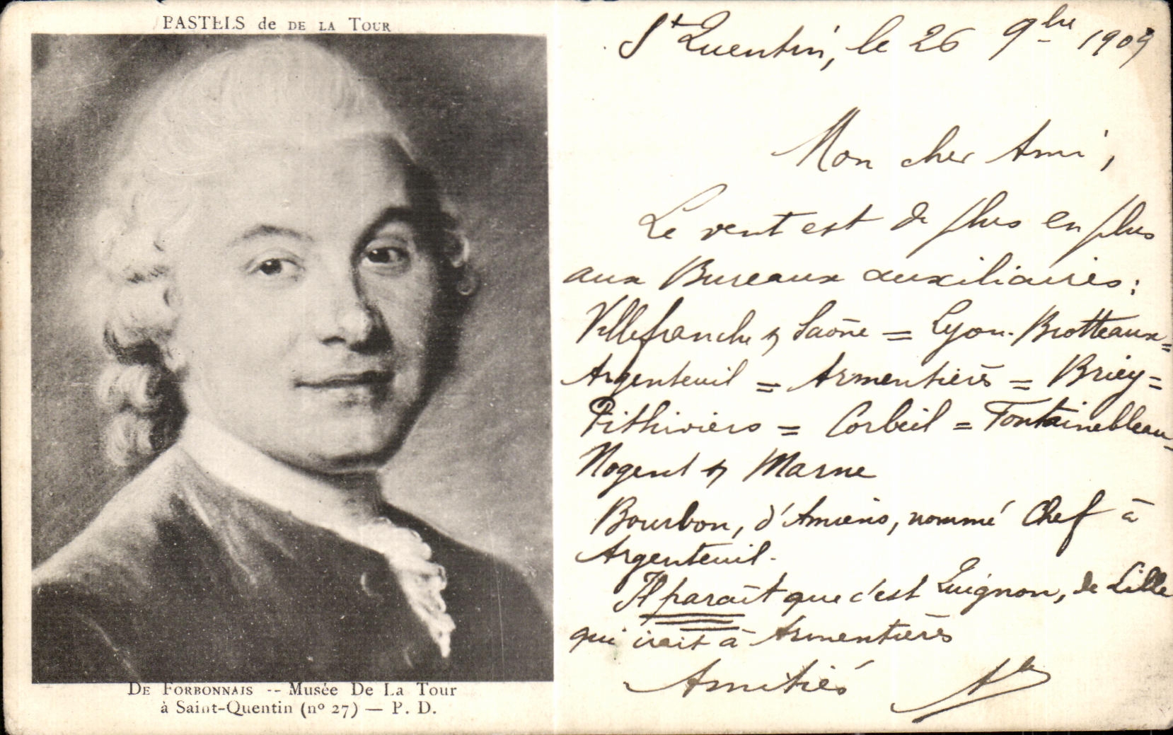 PASTELS de DE LA TOUR — Portrait de FORBONNAIS — Musée De La Tour à Saint-Quentin (n° 27) — P. D.