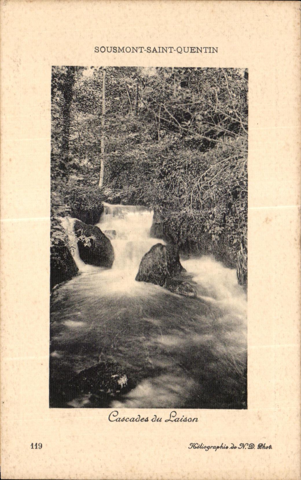 Cascades du Laison — Sousmont-Saint-Quentin — Héliographie de N.D. Phot. n°119
