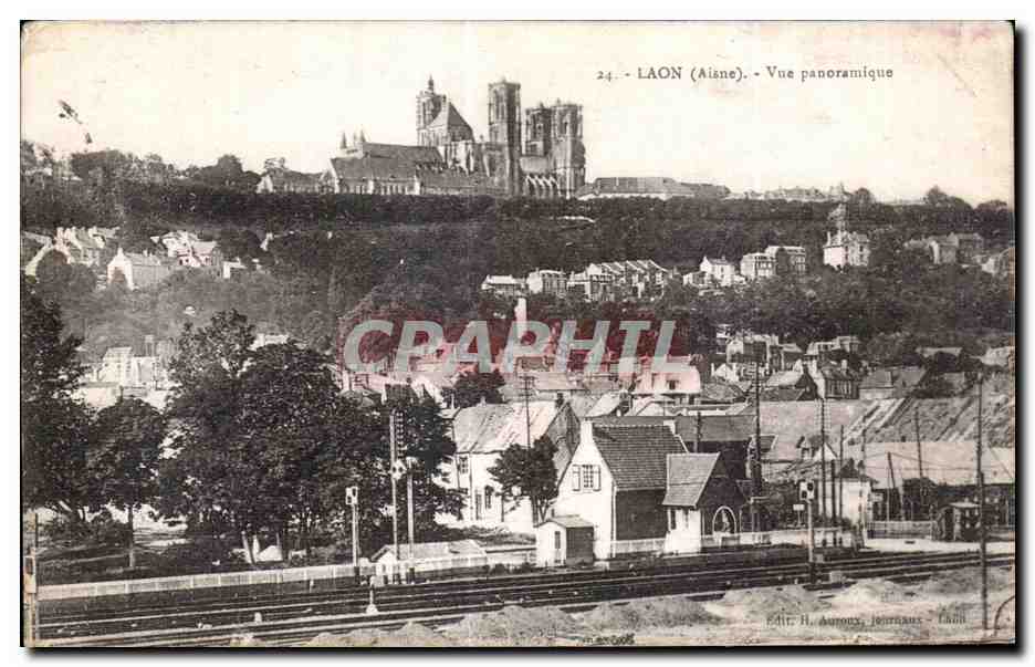 Laon (Aisne) — Vue panoramique — Édit. H. Autron, Journaux - Chaun