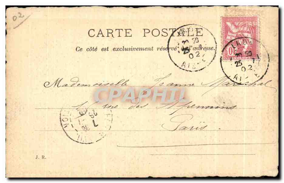 Laon (Aisne) — Vue de la Porte de Vaux, qui conduit à N.-D. de Liesse — P. D. — Rückseite