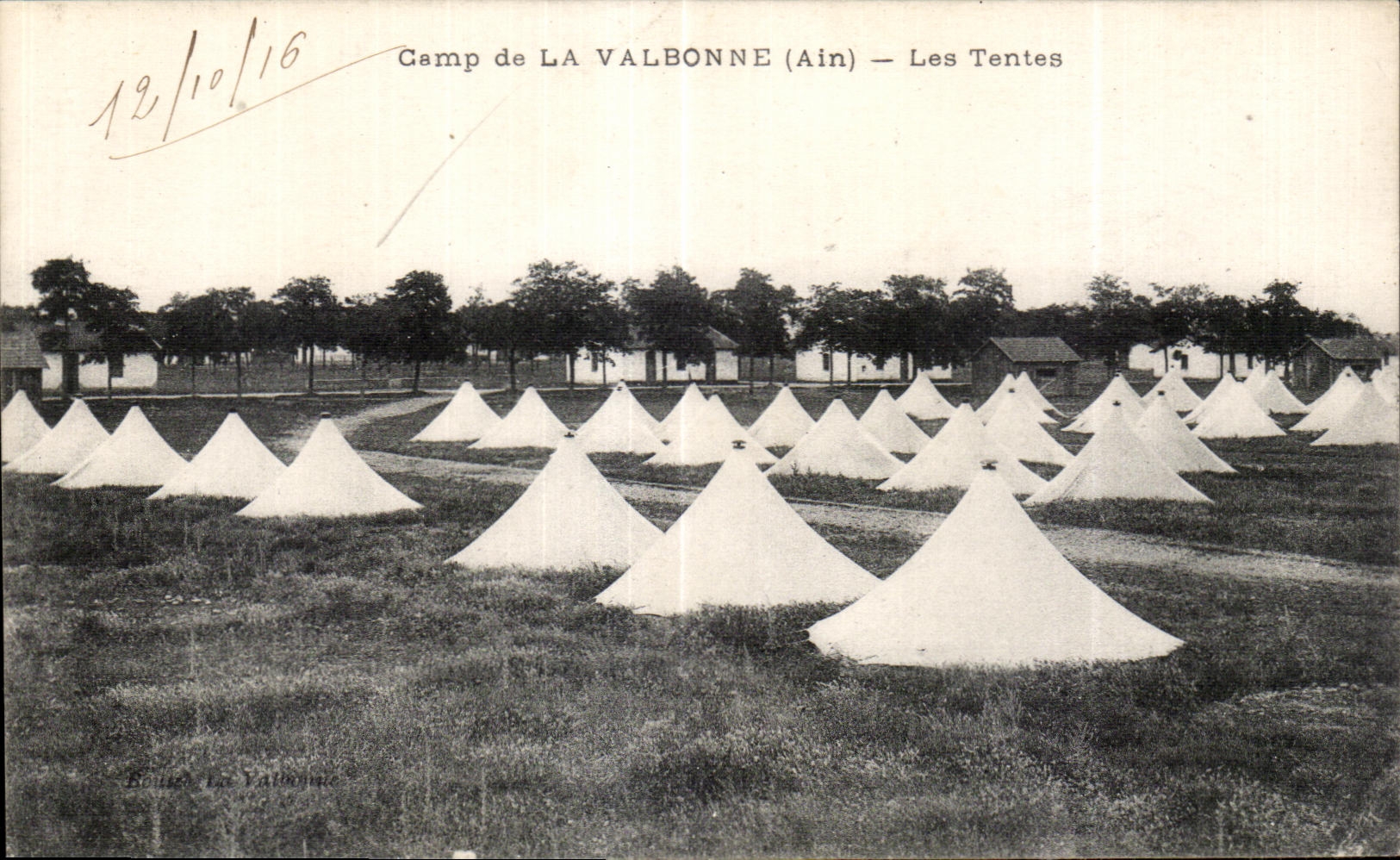 CPA Camp de la Valbonne Ain Les Tentes Militaria 
