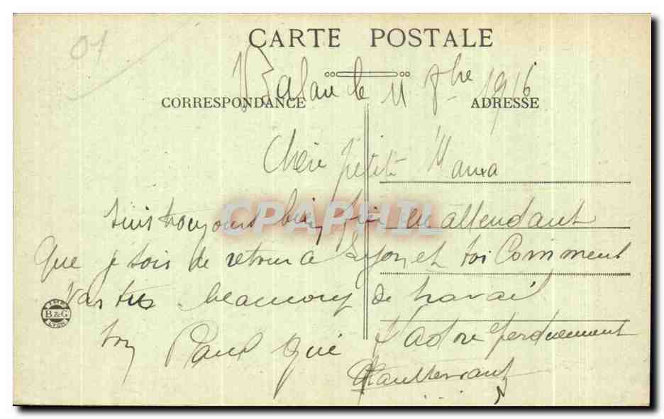 CPA Camp de la Valbonne Ain Les Tentes Militaria  — Rückseite
