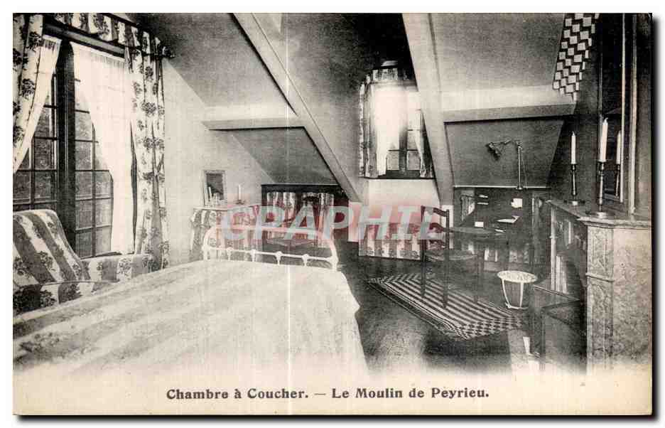 CPA Chambre a Coucher Le Moulin de Peyrieu