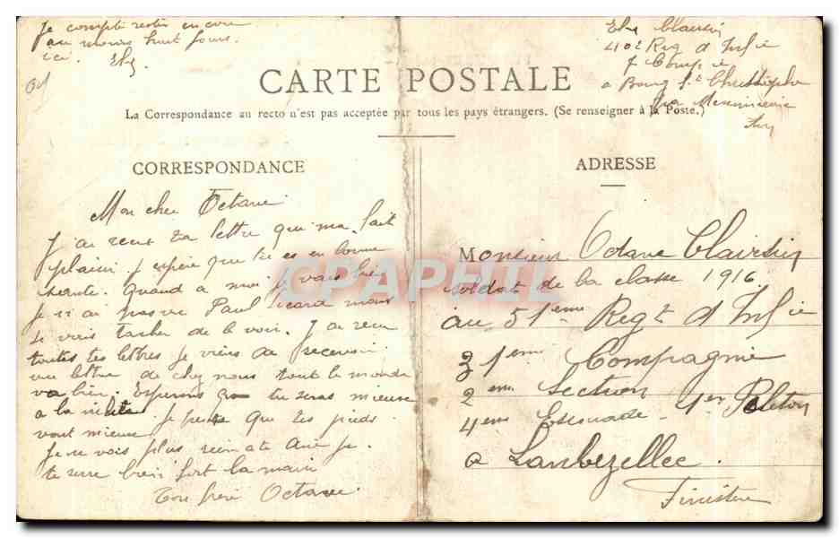 CPA Perouges Ain Vue Generale — Rückseite