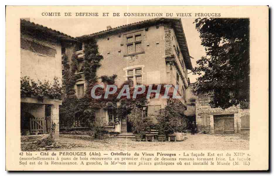 CPA Cite de Perouges Ain Ostellerie du Vieux Perouges