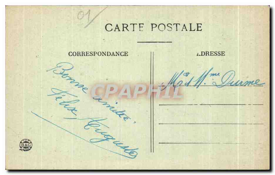 CPA Perouges L Eglise et la Porte d En Haut — Rückseite