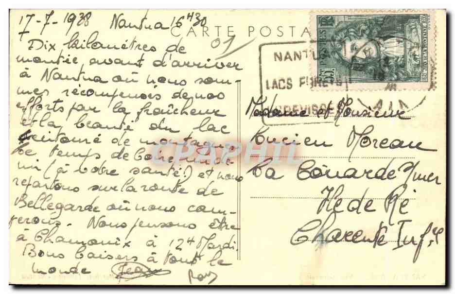 CPA Nantua Ain Vue generale — Rückseite