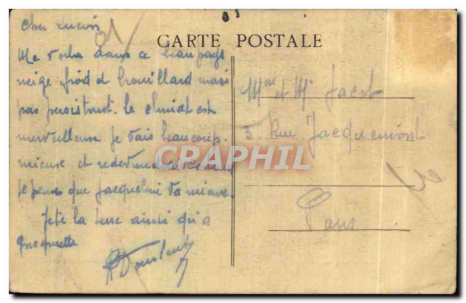 CPA Hauteville Le Grapillon et Manginl — Verso