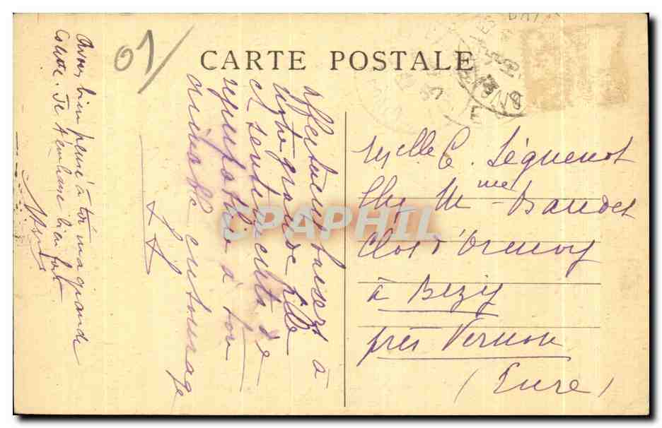 CPA Chalet Hotel de la Mainaz La Faucille pres Gex Ain — Rückseite