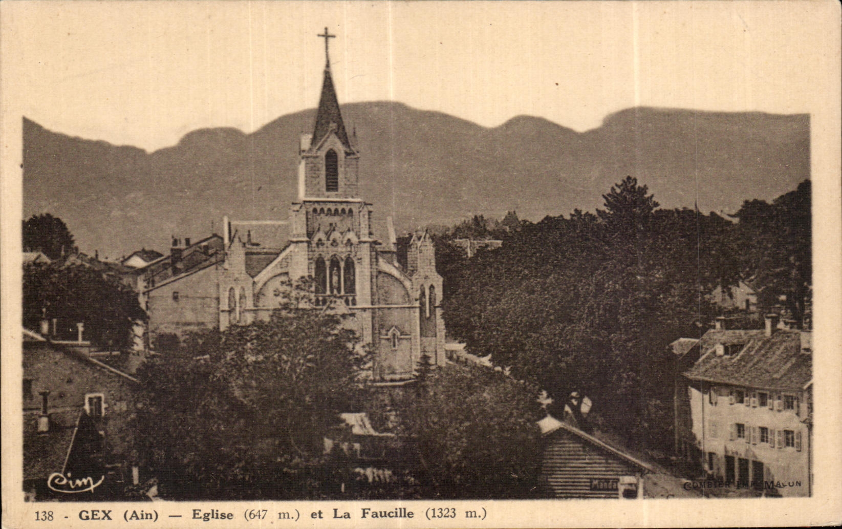 CPA Gex Ain Eglise et la Faucille