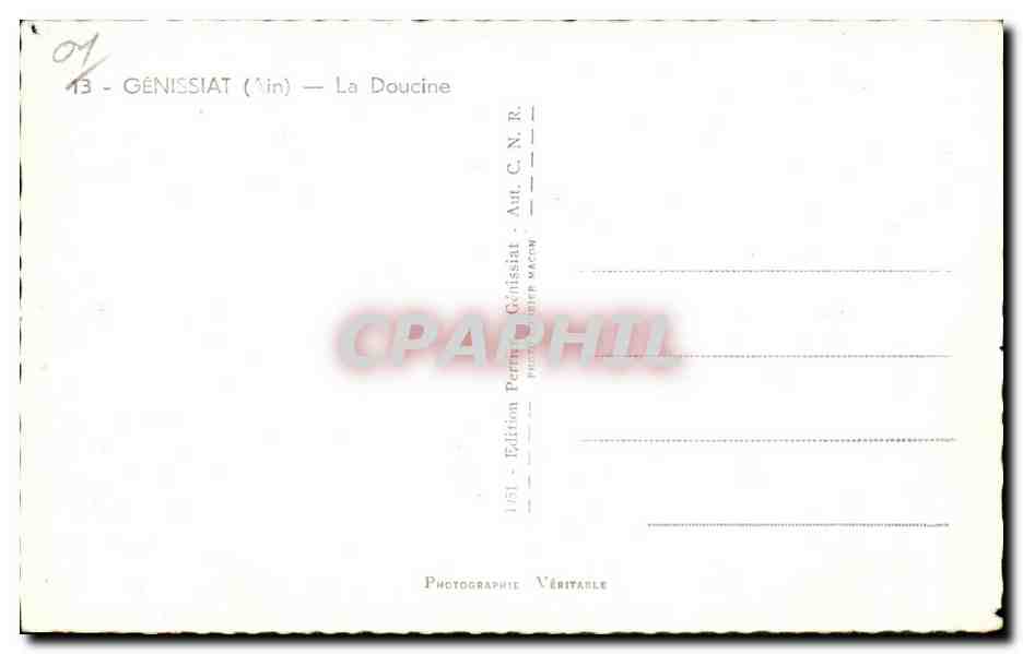 CPA Genissiat Ain la Doucine — Rückseite