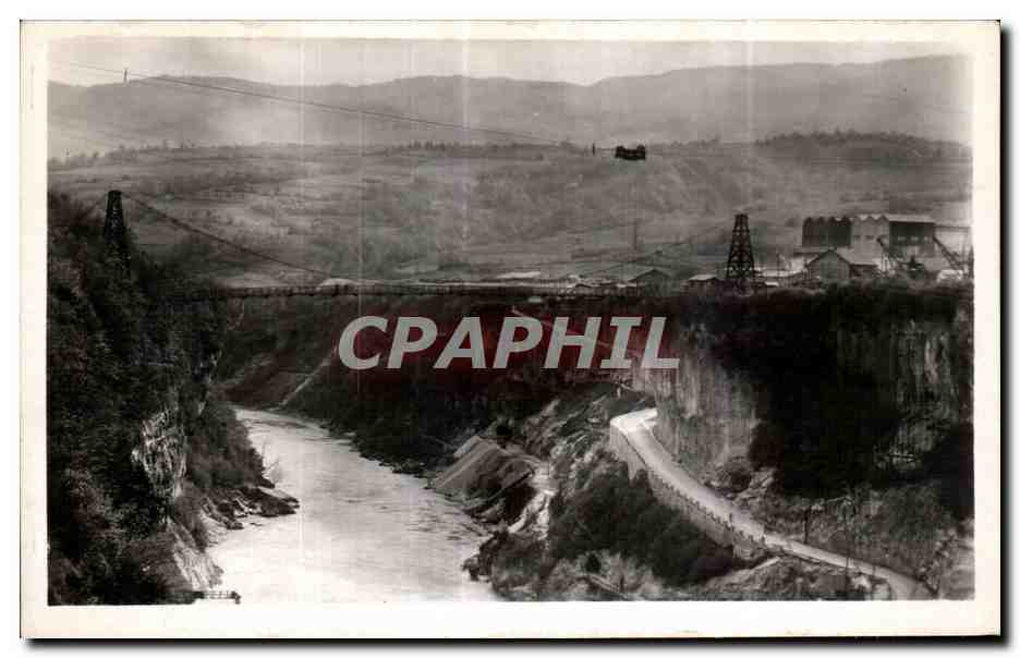 CPA Genissiat Barrage Passerelle sur le Rhone