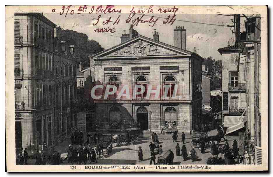 CPA Bourg en Bresse Ain Place de l Hotel de Ville