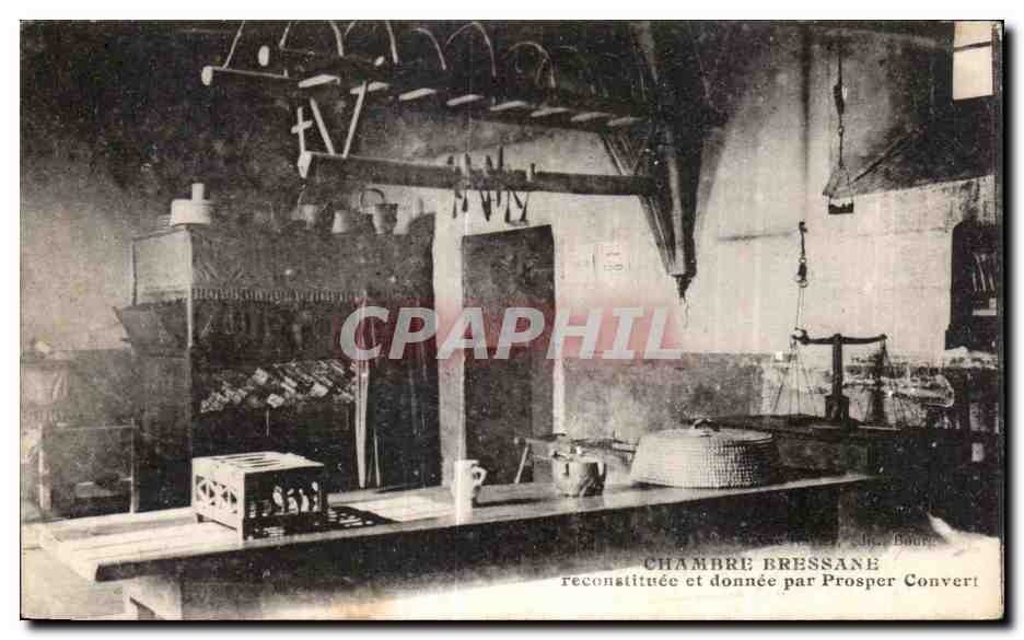 CPA Chambre Bressane reconstituee et donnee par Prosper Convert 