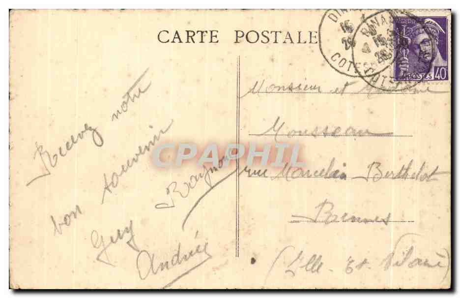 CPA Bords De La Rance Le Chene Vert — Rückseite