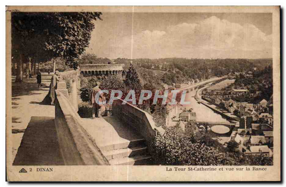 Dinan — La Tour St-Catherine et vue sur la Rance — Cie des Aîns Phototypiques