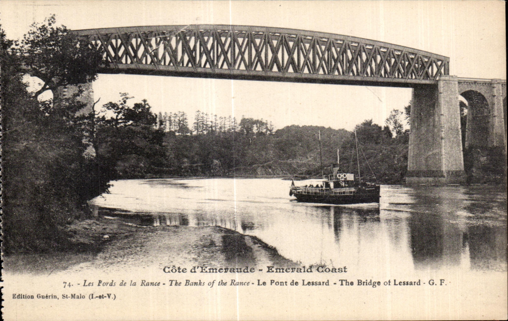 Le Pont de Lessard — Côte d'Émeraude — Édition Guérin, St-Malo (n°74)