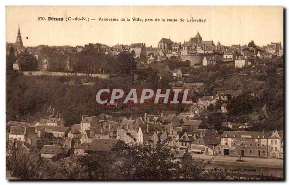 CPA Dinan Panorama de la ville pris de la route de lanvallay