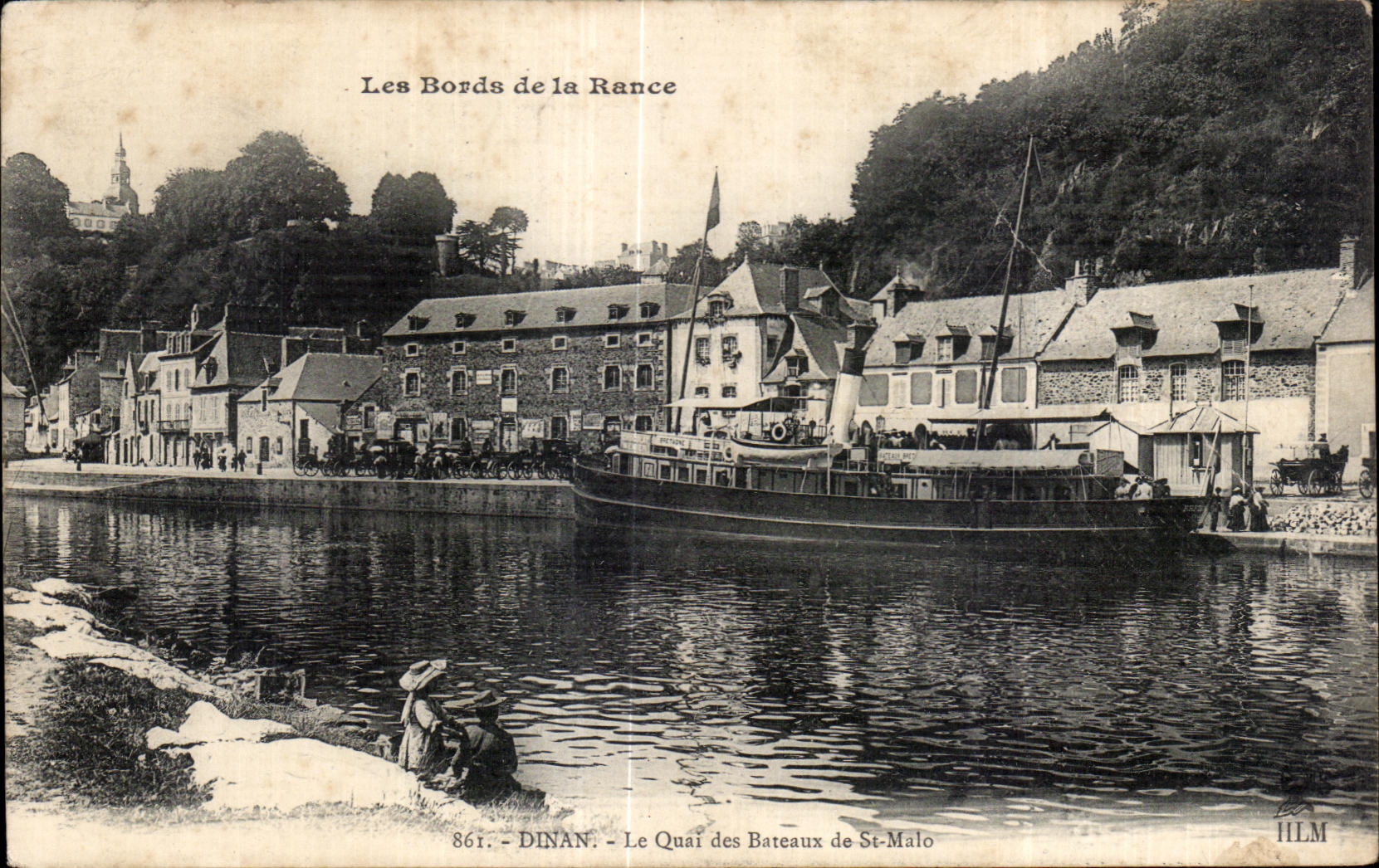 CPA Les Bords de la Rance Dinan Le Quai des Bateaux de St Malo