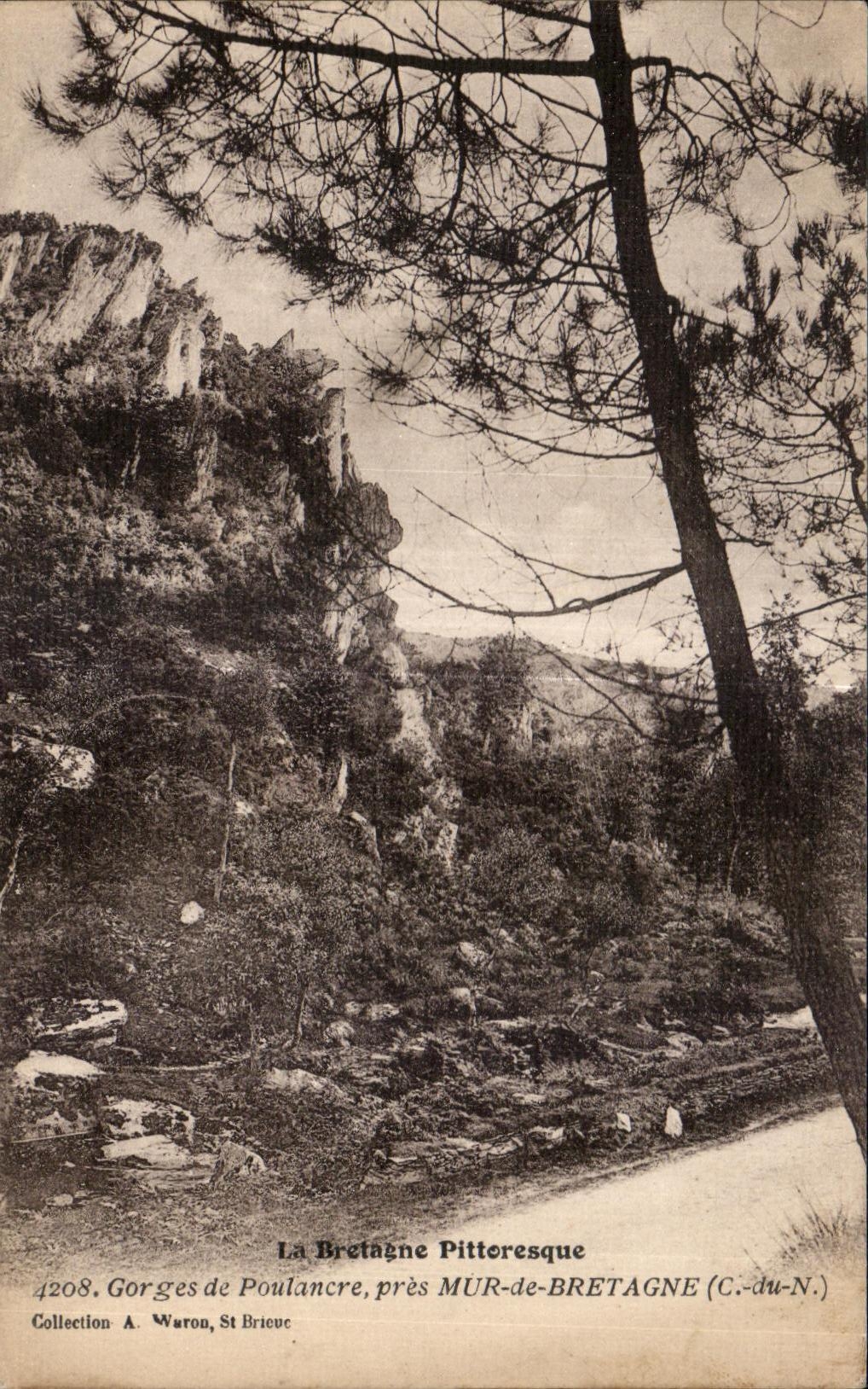 Gorges de Poulancré, près Mur-de-Bretagne (C.-du-N.) — Collection A. Waron, St Brieuc — n° 4208
