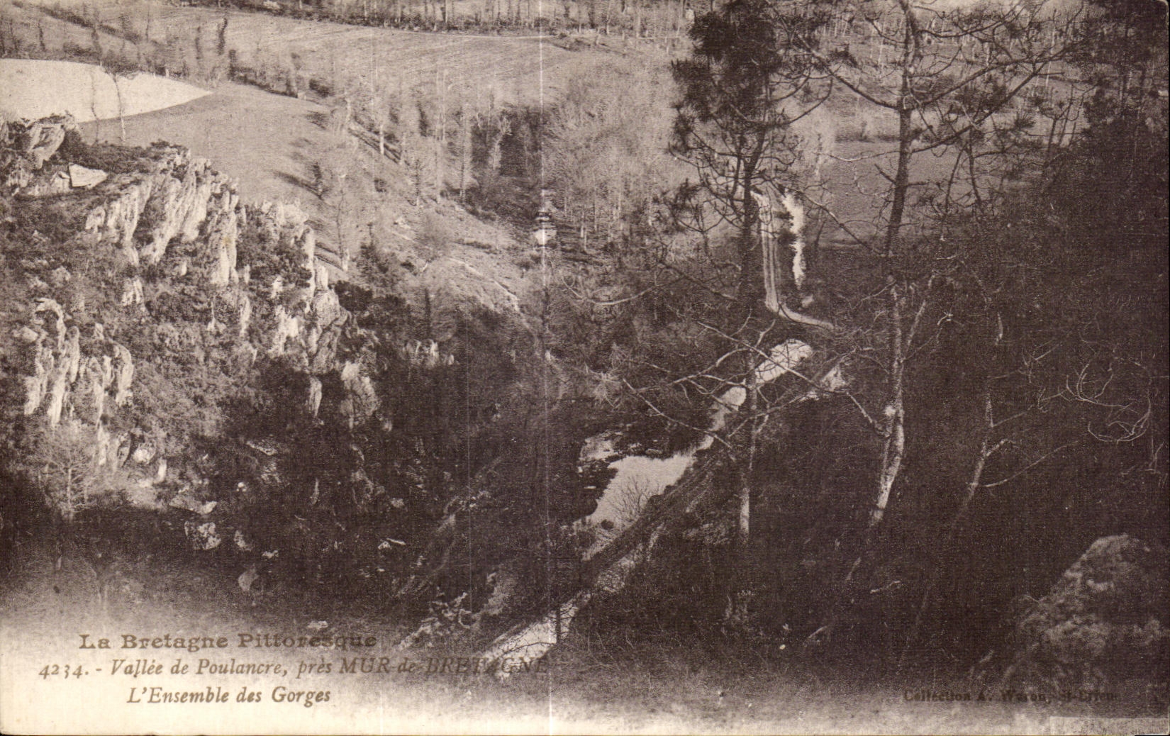 La Bretagne Pittoresque — Vallée de Poulancré, près MUR-de-BRETAGNE — Collection A. Weren, St-Dreux