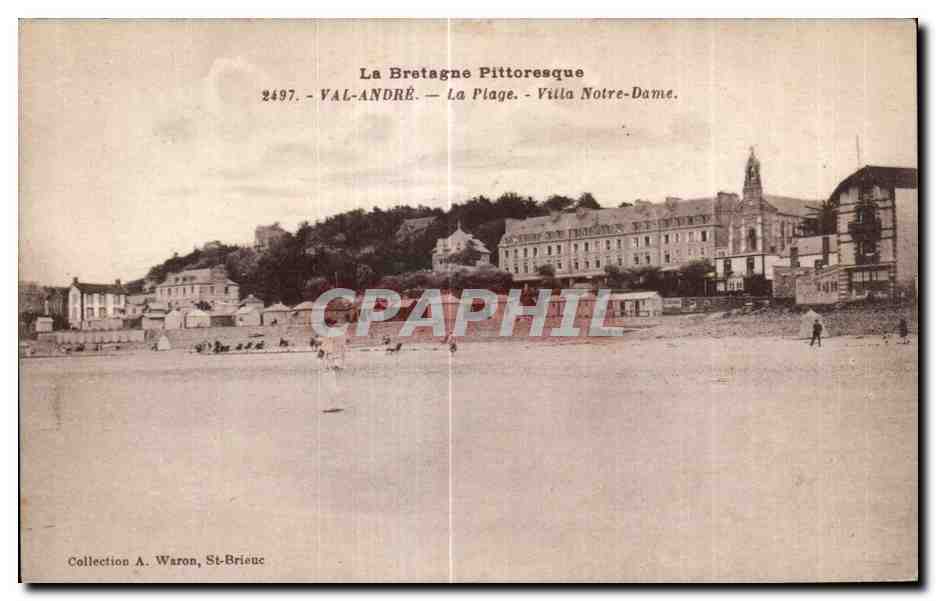 CPA La Bretagne Pittoresque Val Andre La Plage Villa Notre Dame