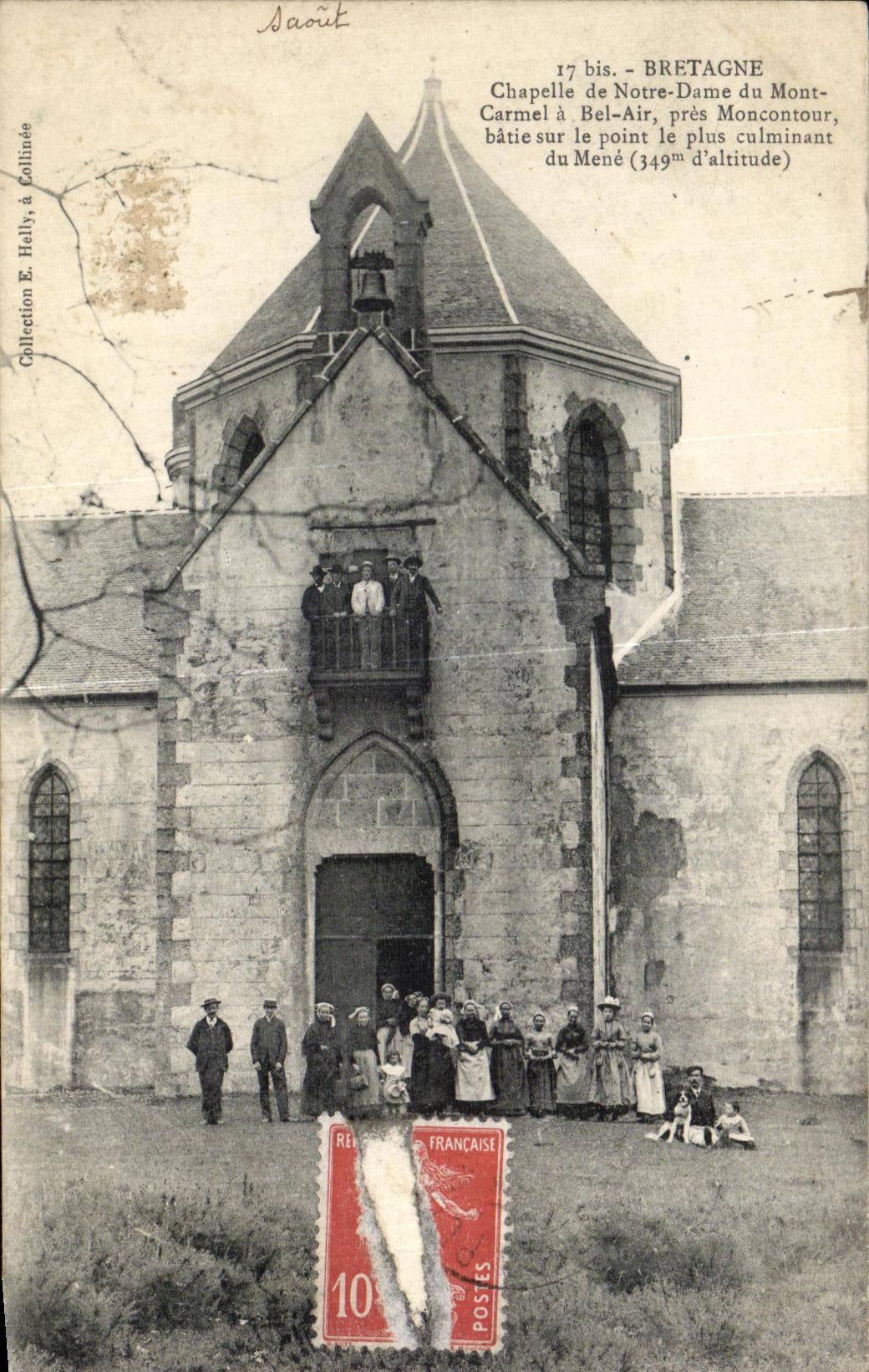 CPA Bretagne Chapelle de Notre Dame du Mont Carmel a Bel Air pres Moncontour