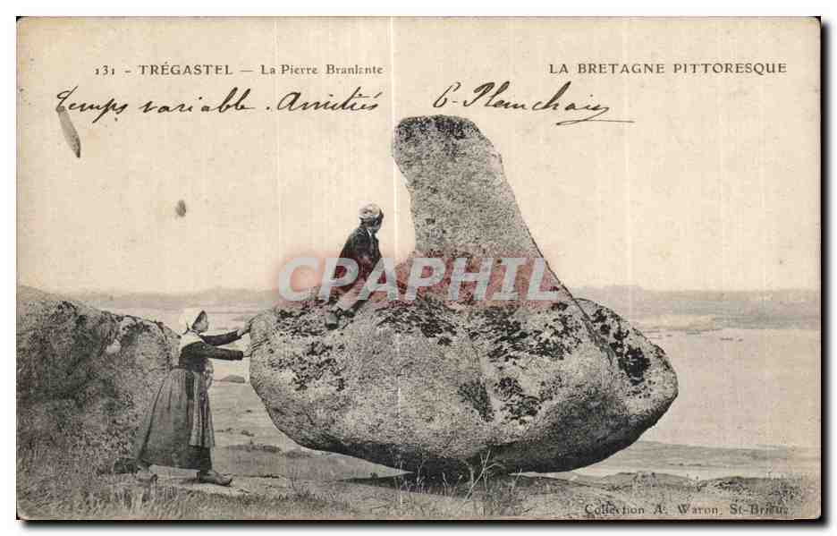Trégastel — La Pierre Branlante — Collection A. Waron, St-Brieuc