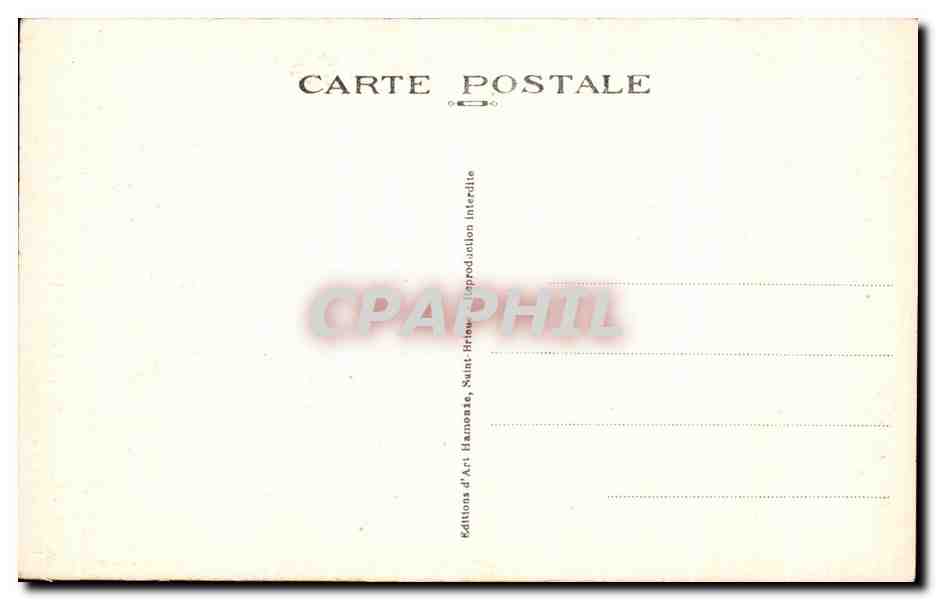 Le Père Eternel — statue sur rocher à Trégastel — éditeur Hamon, n° 7317 — Verso