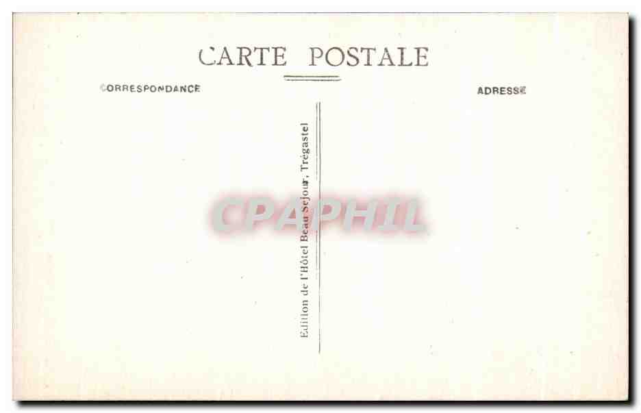 Trégastel (C.-du-N.) — Le Gouffre — Édition de l'Hôtel Beau Sejour — Verso