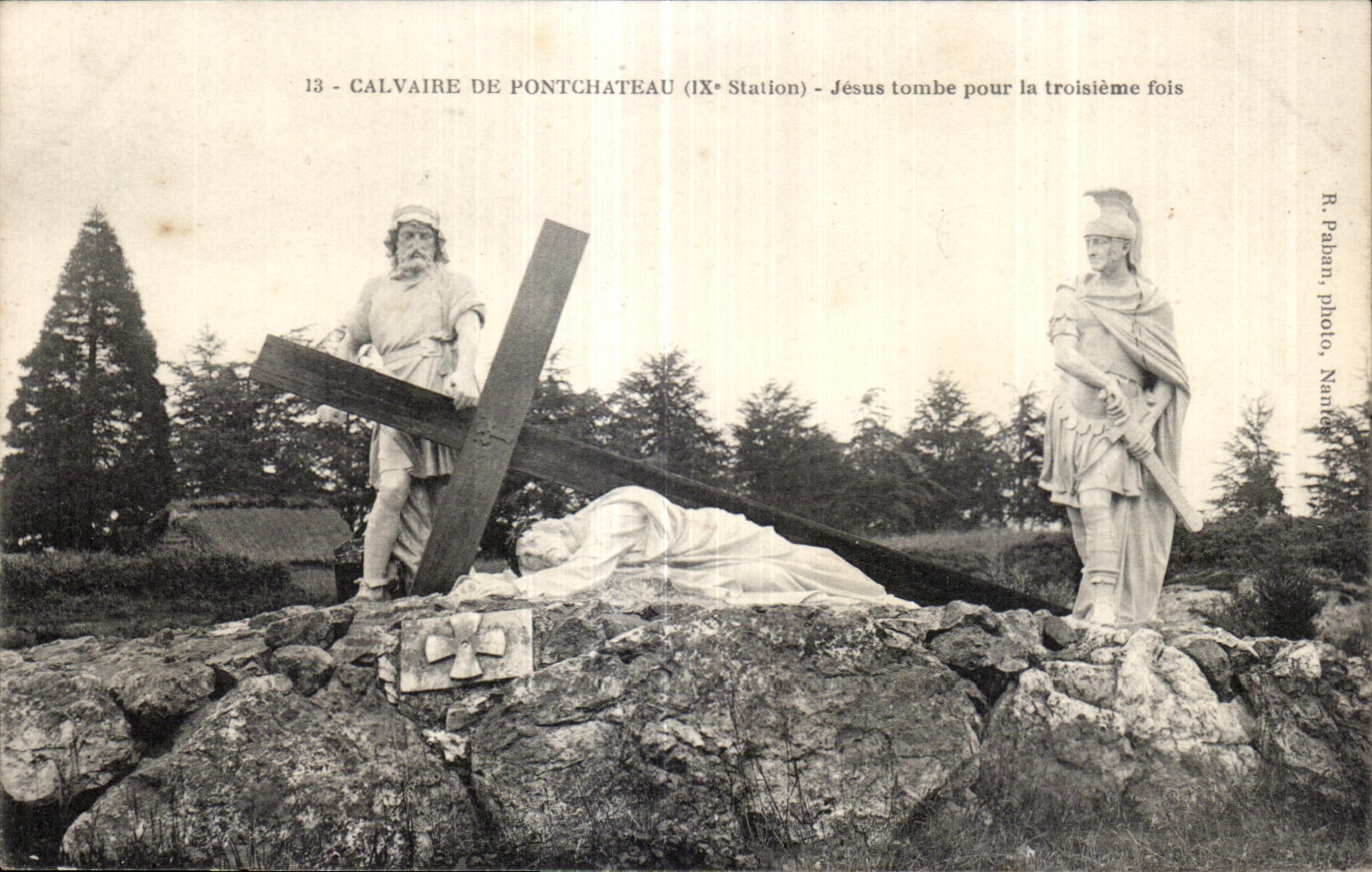 Calvary von Pontchâteau — 13. Station — Jesus fällt zum dritten Mal — R. Pabian, photo, Nantes