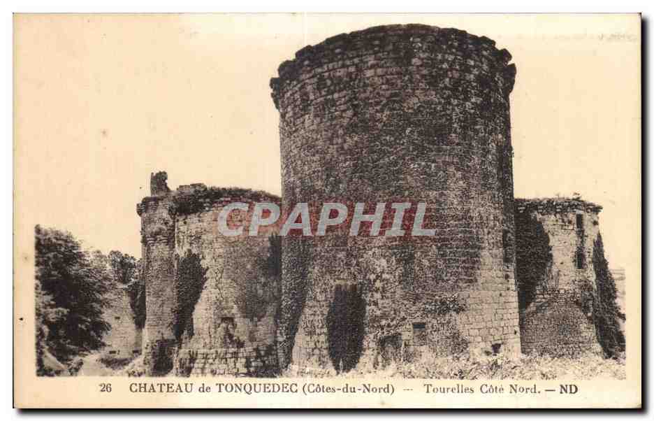 Château de Tonquedec — Tour rondes côté nord — Éditeur : Arts & Photoméca (Strasbourg) — N° 26