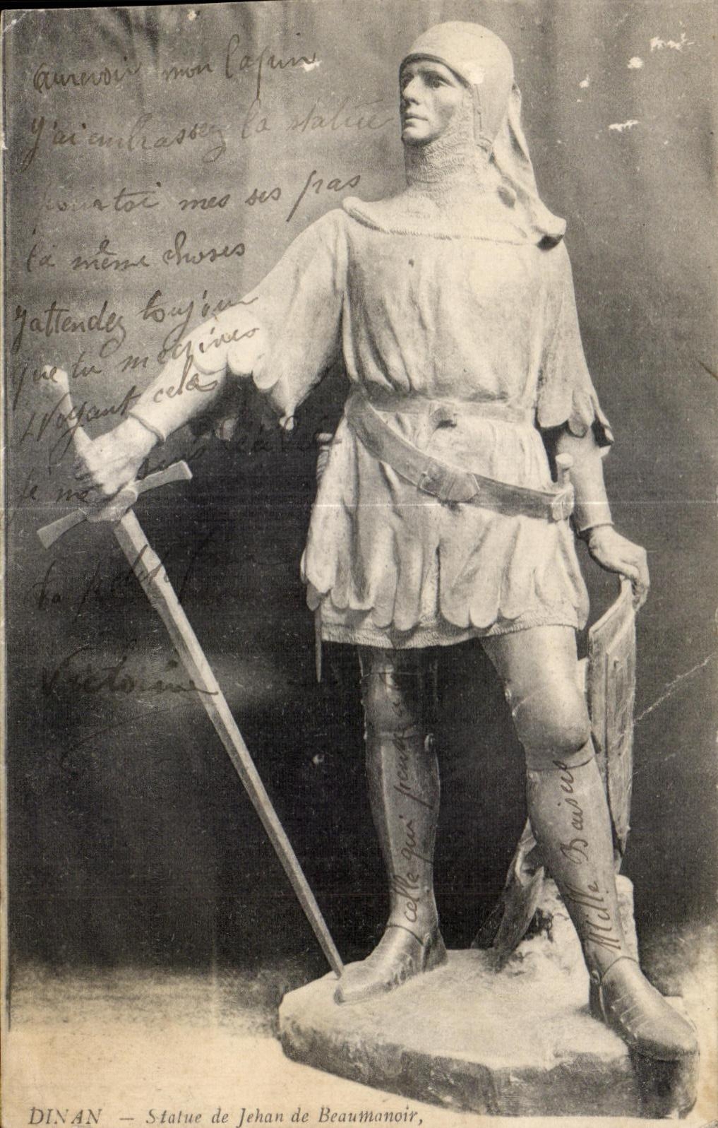 Dinan — Statue de Jehan de Beaumanoir, éditeur inconnu, n° de série non visible