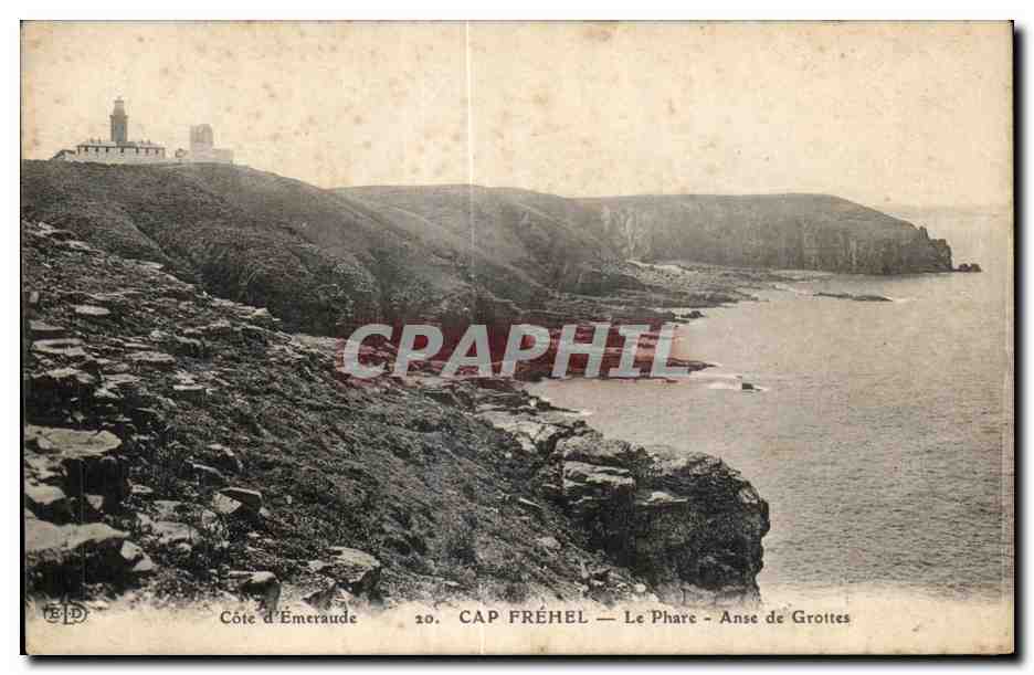 CPA Cote d Emeraude Cap Frehel Le phare Anse de Grottes