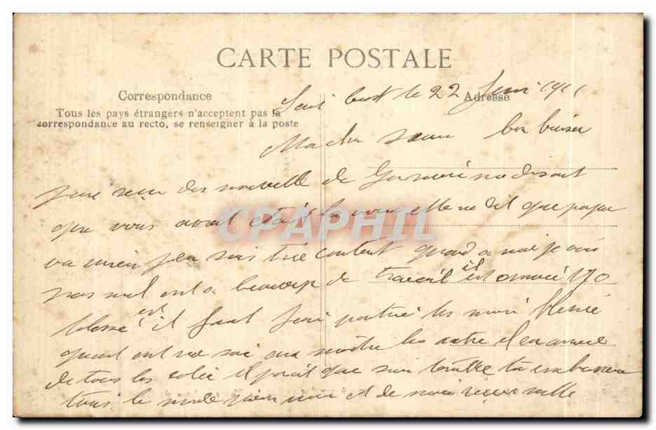 CPA Cote d Emeraude Cap Frehel Le phare Anse de Grottes — Rückseite