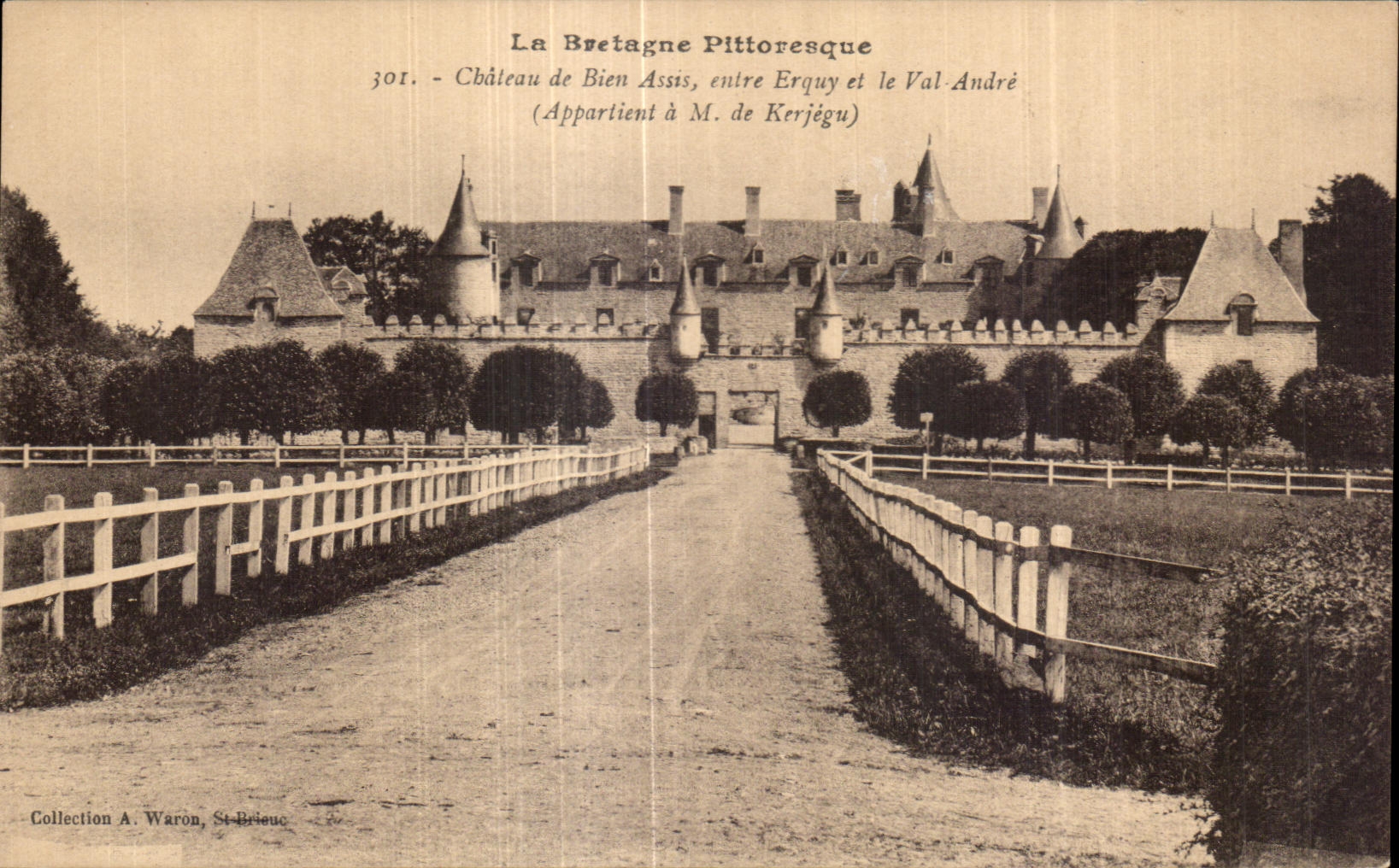 Château de Bien Assis — entre Erquy et le Val-André — Collection A. Waron, St-Brieuc